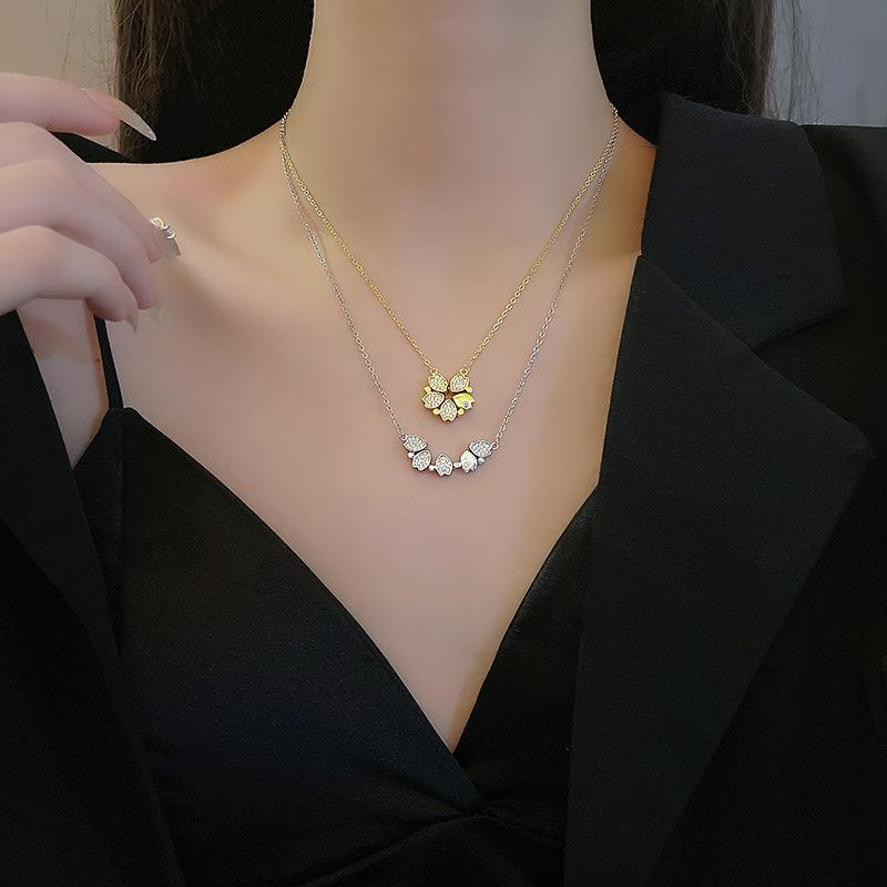 Tik Tok爆金チタン 鋼ネックレス 女性愛磁気吸引ペンダント 鎖骨チェーンアクセサリー p21005808d9d3たまオンラインストア