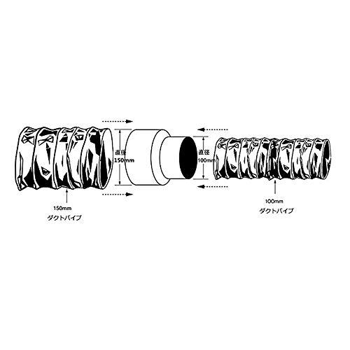 Hon&Guan 換気パイプ用 継手 異径カップリング 換気扇ダクト変換 換気扇部品(150→100)｜tamari-do｜06