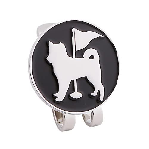 ゴルフマーカー マグネットマーカー 犬 ゴルフ マーカー グリーンマーカー グラウンドゴルフ グランドゴルフ マグネットクリップ ハットクリップ | 