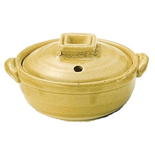 萬古焼 小鍋 ミニ鍋 珍味 鍋 直径約9cm 3号 黄瀬戸 直火可 食器 陶器