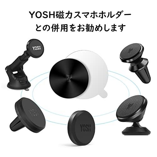 YOSH 車載メタルプレート 4枚セット プレート スマホ 金属プレート