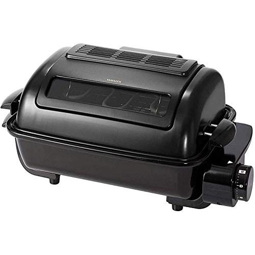 山善 ワイドグリル フィッシュロースター マットブラック NFR-1100(MB