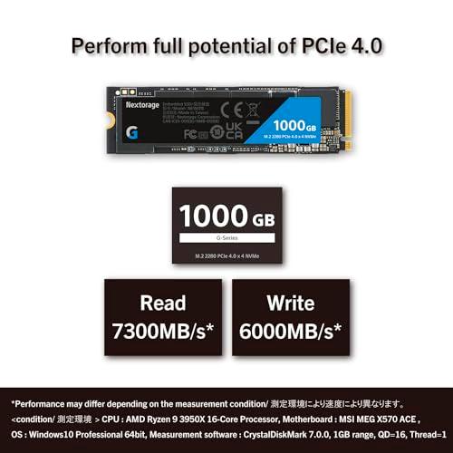 Nextorage Gシリーズ 1TB 内蔵SSD M.2 2280 DRAM搭載 最大転送速度