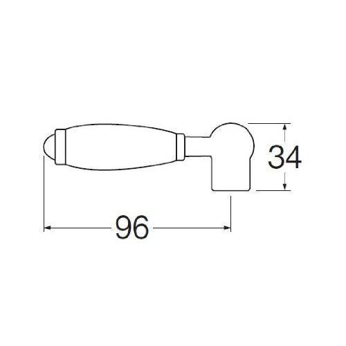 SANEI  水栓蛇口用デザインハンドル 陶器レバー 湯用 PR2102F-2-R｜tamari-do｜03