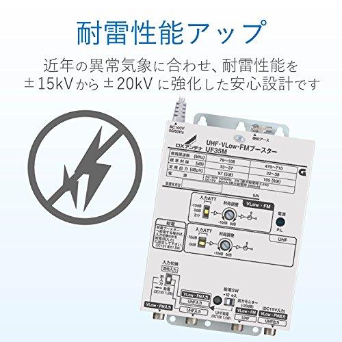 DXアンテナ UHF・VLow・FMブースター 共同受信用 UHF利得35dB UF35M｜tamari-do｜08