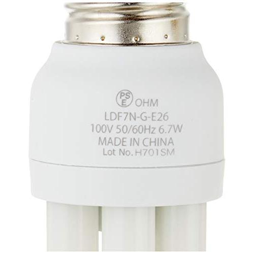 OHM LED電球 発光管露出形 E26 60形相当 6.7W 昼白色 全方向タイプ 120mm LDF7N-G-E26 06-1681｜tamari-do｜02