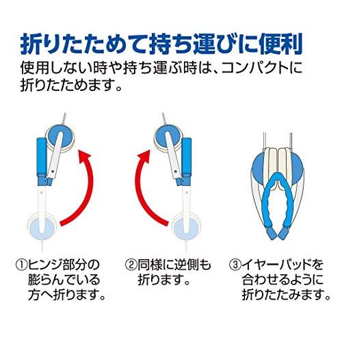 ELPA(エルパ) 子供専用ヘッドホン ブルー 音量抑制機能搭載で子どもの耳を守ります RD-KH100(BL)｜tamari-do｜03