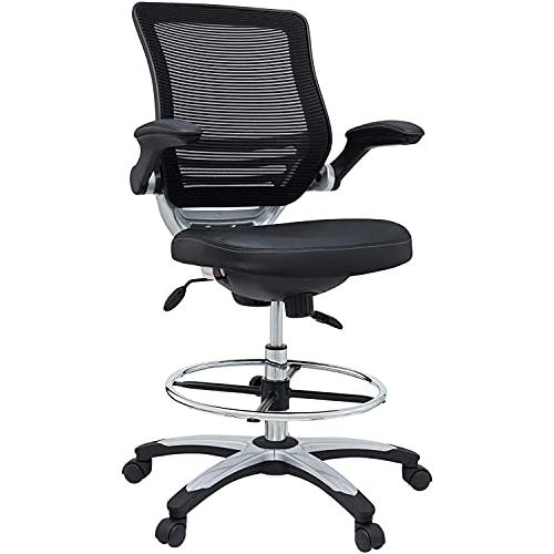 モッドウェイ(Modway) オフィスチェア エッジ ブラック 幅69.9×奥行き69.9×高さ124.5cm フリップアップアーム付き 製図用_1