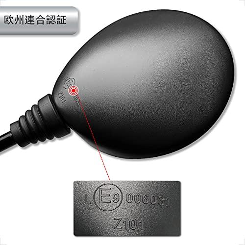Evermotor バイクミラー 8mm 10mm 左右セット正/逆ネジ 折り畳み 可倒