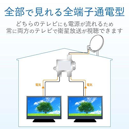 DXアンテナ 分配器 2K 4K 8K 対応 6分配 全端子間通電 金メッキプラグ