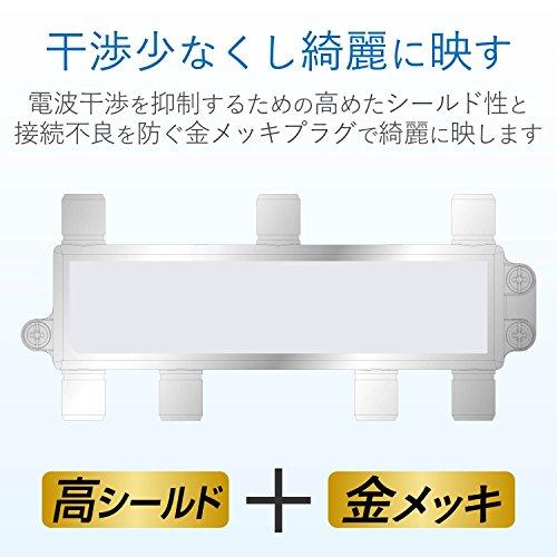 DXアンテナ 分配器 2K 4K 8K 対応 6分配 全端子間通電 金メッキプラグ