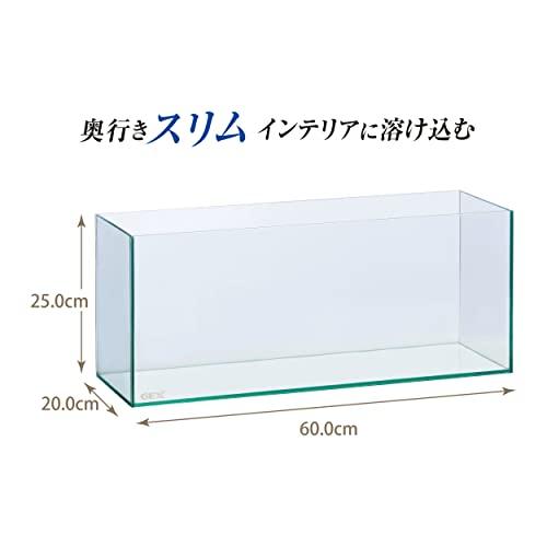 【美品】15点セット・GEX グラステリアスリム600 フレームレス水槽 他 ジェックス グラステリアスリム600 フレームレス水槽 W60×D20×H25cm 約