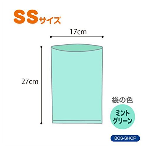 驚異の防臭袋 BOS (ボス) ストライプパッケージ/ミントグリーンSSサイズ200枚入 赤ちゃん用 おむつ ・ ペット うんち ・ 生ゴミ ・｜tamari-do｜06