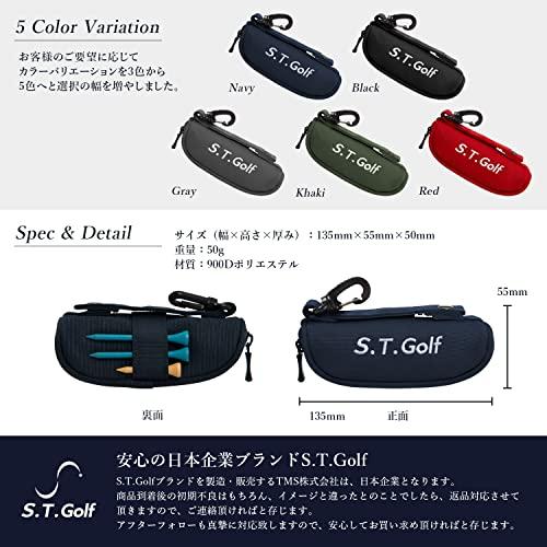 S.T.Golf ゴルフボールケース ゴルフ ボールポーチ ボール3個用 5色 軽量 50g リニューアル 900Dポリエステル採用 高強度 耐｜tamari-do｜07