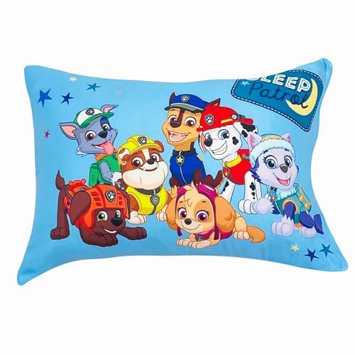 MORIPiLO パウパトロール 枕カバー (パウパト フレンズ 柔らかピーチスキン) ジュニアサイズ 子供用 ブルー 35x50cm グッズ（Yahoo!・たまり堂）