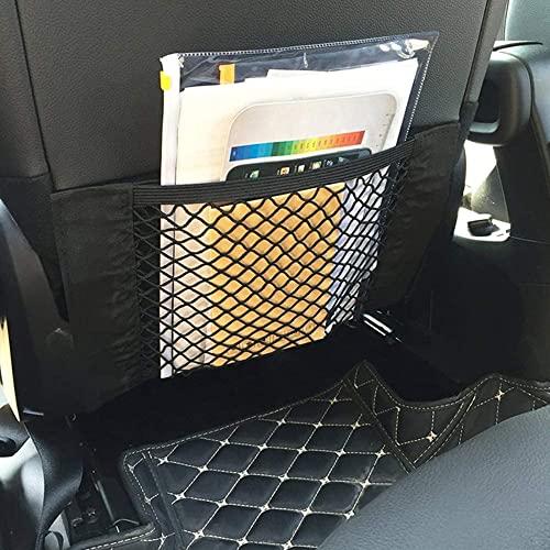 車内収納 ブラックメッシュネット 2点セット 車載収納ポケット 2点セット 40cm x 25cm 車用 ネットポケット