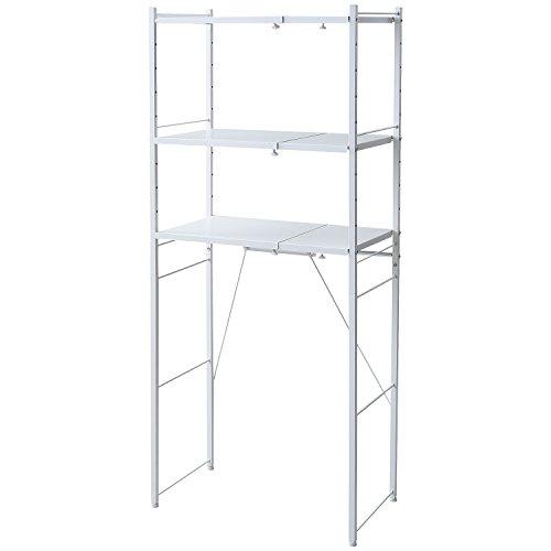 山善 レンジラック ゴミ箱上ラック 全体耐荷重90kg 幅50-79.5×奥行42