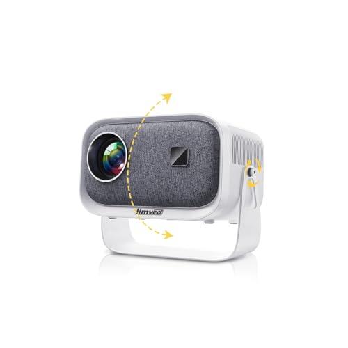 Jimveo プロジェクター 25000lm 1080P 400ANSI 360°回転可能Jimveo プロジェクター 天井投影 家庭用 25000lm