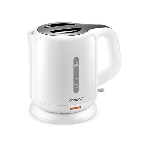 COMFEE' 電気ケトル 1.0L カンタン 急速沸騰 空焚き防止 沸騰自動OFF