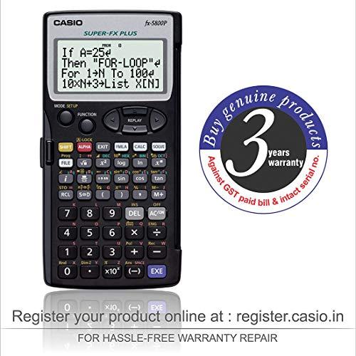 CASIO(カシオ) プログラム関数電卓 407関数 10桁 FX-5800P-N : たまり