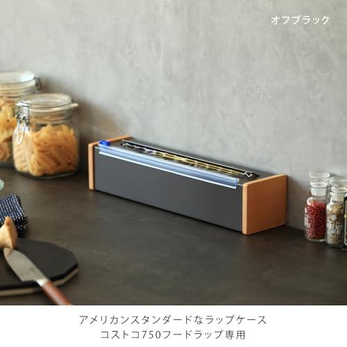 ideaco (イデアコ) ラップホルダー 収納 幅37.5?奥行9?高さ8.5cm Wrap case 750f off black (ラップの画像