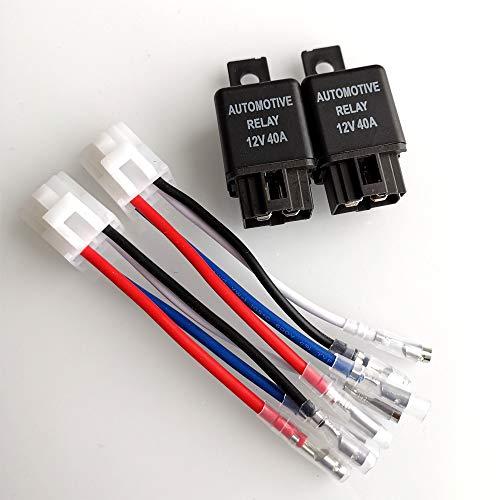 Kiligen 2個 車モーター用 12V 40A 4-極リレー ヒューズ On/Off Kiligen 2個 車モーター用 12V 40A 4-極リレー ヒューズ On/Off