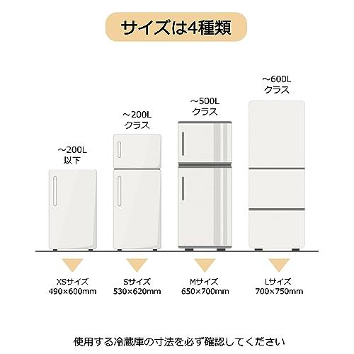 ECO PLUS  冷蔵庫 マット キズ防止 凹み防止 床保護シート 小型冷蔵庫 200L以下 XSサイズ 49×60cm 厚さ2mm 無色｜tamari-do｜07