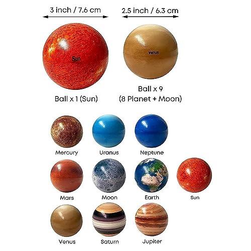 Itisyou スーパーボール 惑星 弾性ボール 太陽系のおもちゃ 宇宙太陽系惑星地球月おもちゃ 子供用太陽系模型キット 学習玩具 教学工具 D｜tamari-do｜06