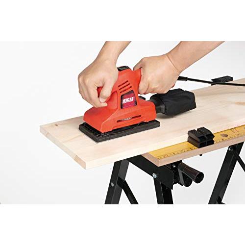 SK11 コード式オービタルサンダー SWS-200AC 集塵機能付き マジックテープ・クランプ兼用タイプ