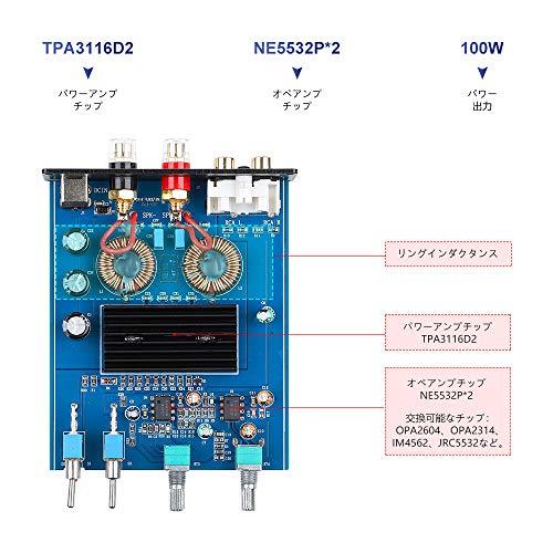 TPA3116D2 100Wサブウーファーアンプ クラスD HiFiモノラルデジタル