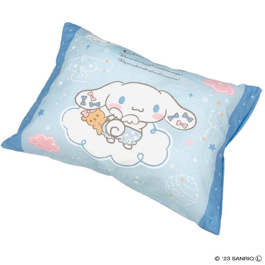 新品•未開封•タグ付き☆シナモロールカバー付き枕 スイーツデザイン シルキータッチ枕カバー サンリオキャラクターズ ピローカバー フリル