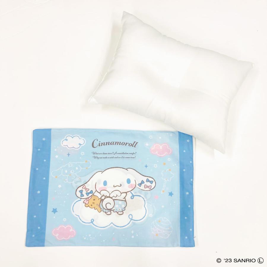 新品•未開封•タグ付き☆シナモロールカバー付き枕 スイーツデザイン シルキータッチ枕カバー サンリオキャラクターズ ピローカバー フリル