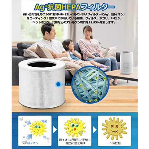 isinlive 空気清浄機 core mini 用 フィルター 2個入り 集じん 除菌