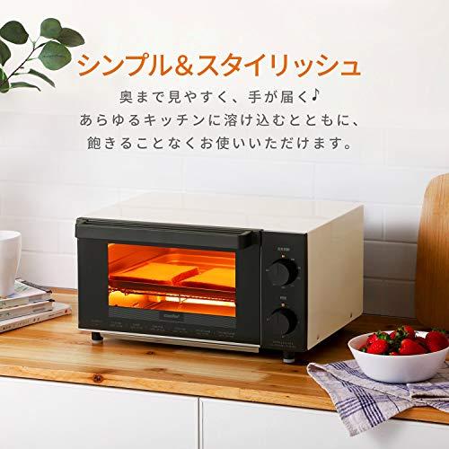 COMFEE' オーブントースター 4枚焼き トースト 12L 広い庫内 タイマー