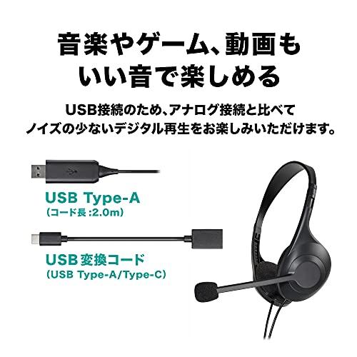 オーディオテクニカ ATH-102USB USBヘッドセット ステレオ Type-A Type-C 対応 ノイズキャンセリングマイク 手元コント｜tamari-do｜03