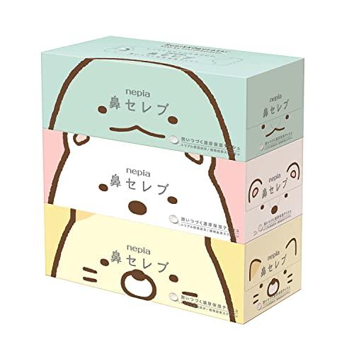 ネピア 鼻セレブ ティシュ 400枚(200組)×3個パック すみっコぐらしコラボ の商品画像