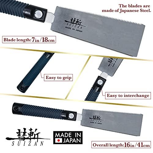 SUIZAN スイザン 両刃鋸 のこぎり 180mm 替刃式 木工用｜tamari-do｜02