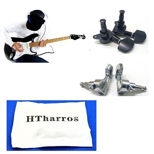 HTharros ギターペグ L3+R3 エレキギター アコースティックギター用 チューナー チューニングペグ ギターのツマミ 交換部品 6個入｜tamari-do｜05