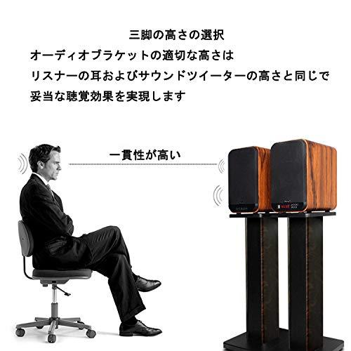 スピーカースタンド 木製 台型 高さ60cm 小型スピーカー用 組み立て