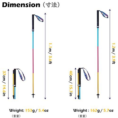 TRIWONDER トレイルランニング専用ポール 2本セット 折りたたみ式 超軽量 トレランポール トレッキングポール 登山ストック ウォーキン｜tamari-do｜02