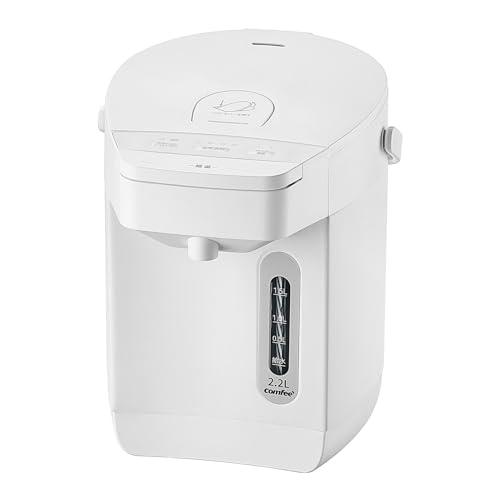 COMFEE’ 電気ポット 電動お湯ポット 2.2L マイコン 保温温度調整 安全ロック 湯量選択 機能 省エネ CKW-22SW07A1