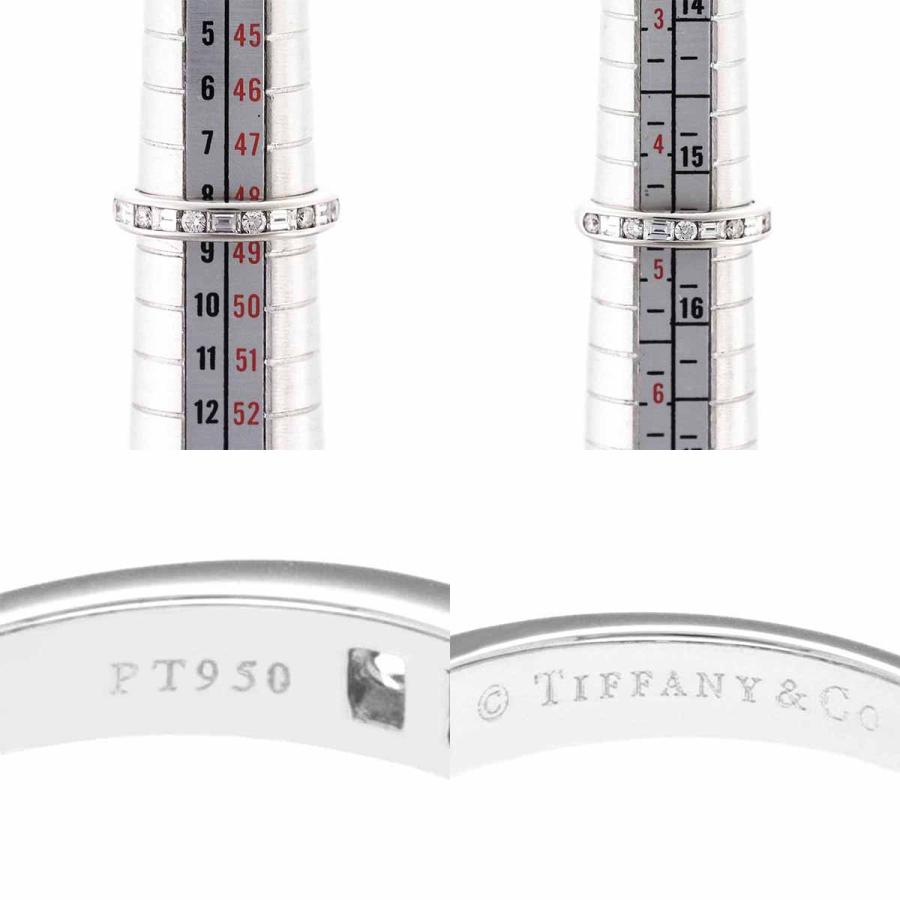 TIFFANY&Co. ティファニー ラウンド バゲット ダイヤ　ハーフサークル チャネル セッティング エタニティ リング Pt950 約8.5号｜tamariya78｜03