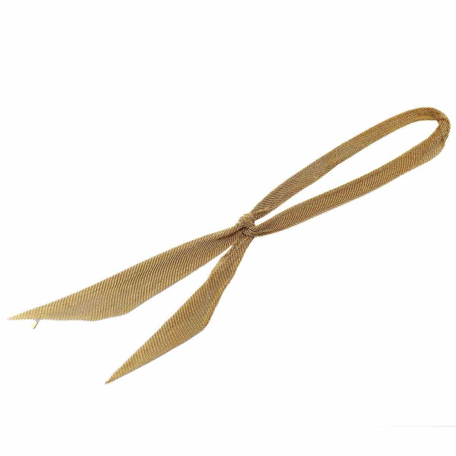 TIFFANY&Co ティファニー メッシュ スカーフ ネックレス 750 K18 YG  