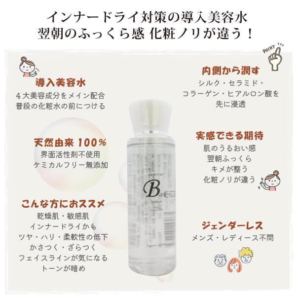 無添加 導入化粧水 モイスチャーベース化粧水（無香料）120ml インナー