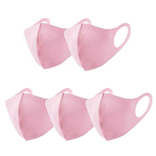 一年中使える 春夏秋冬マスク  大人用 ５枚入り 洗える 個別包装 冷感マスク クールマスク 接触冷感 冷感 紫外線 日よけ対策 送料無料 |  | 02