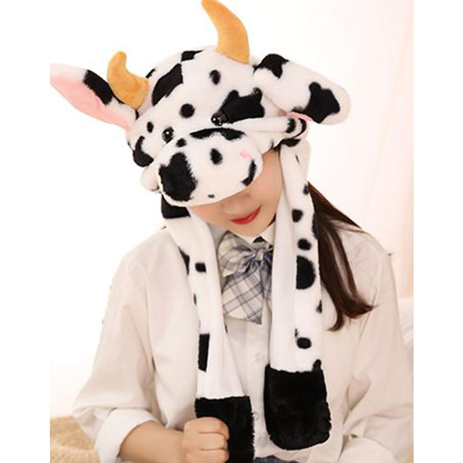 丑年 牛 帽子 耳が動く かぶりもの ハロウィン 着ぐるみ キャップ 丑