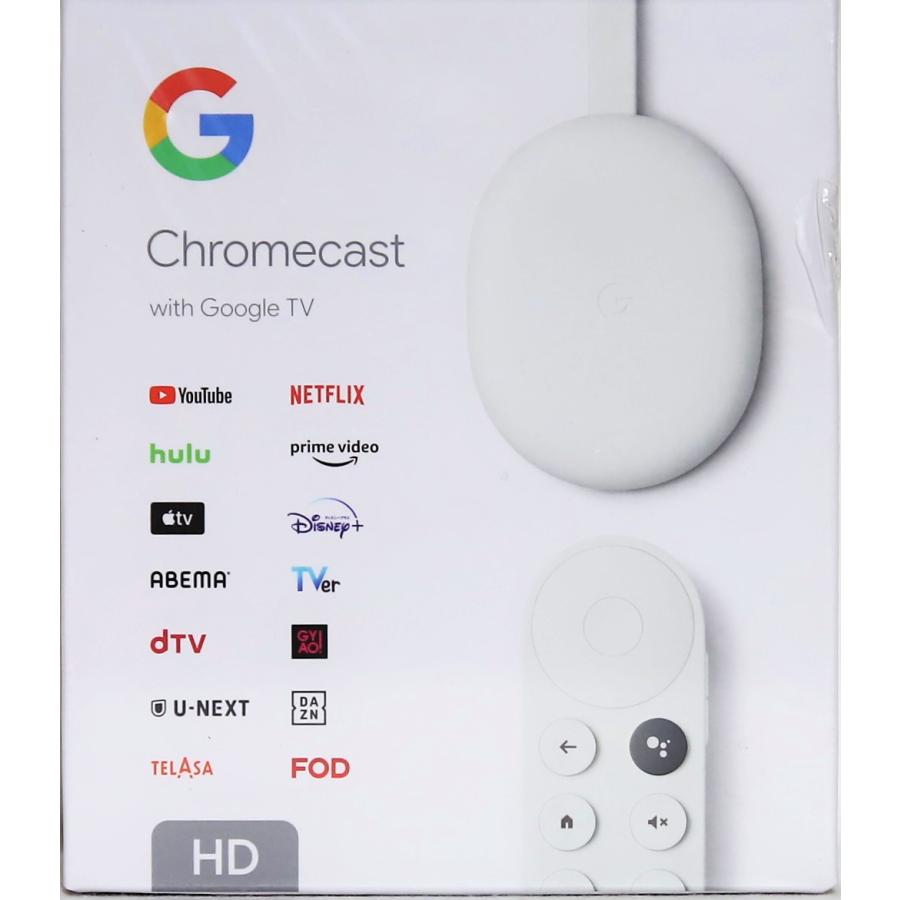 在庫有】 Google GA03131-JP Chromecast with TV HD Snow ストリーミングデバイス 