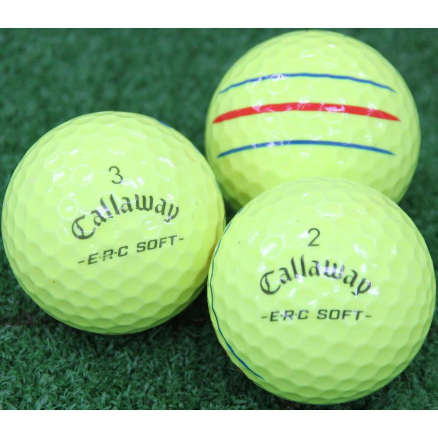【151】ロストボール キャロウェイ ERC SOFT 年代混合 100球 B Callaway（キャロウェイ） Aランク Callaway ERC SOFT イエロー 2025年