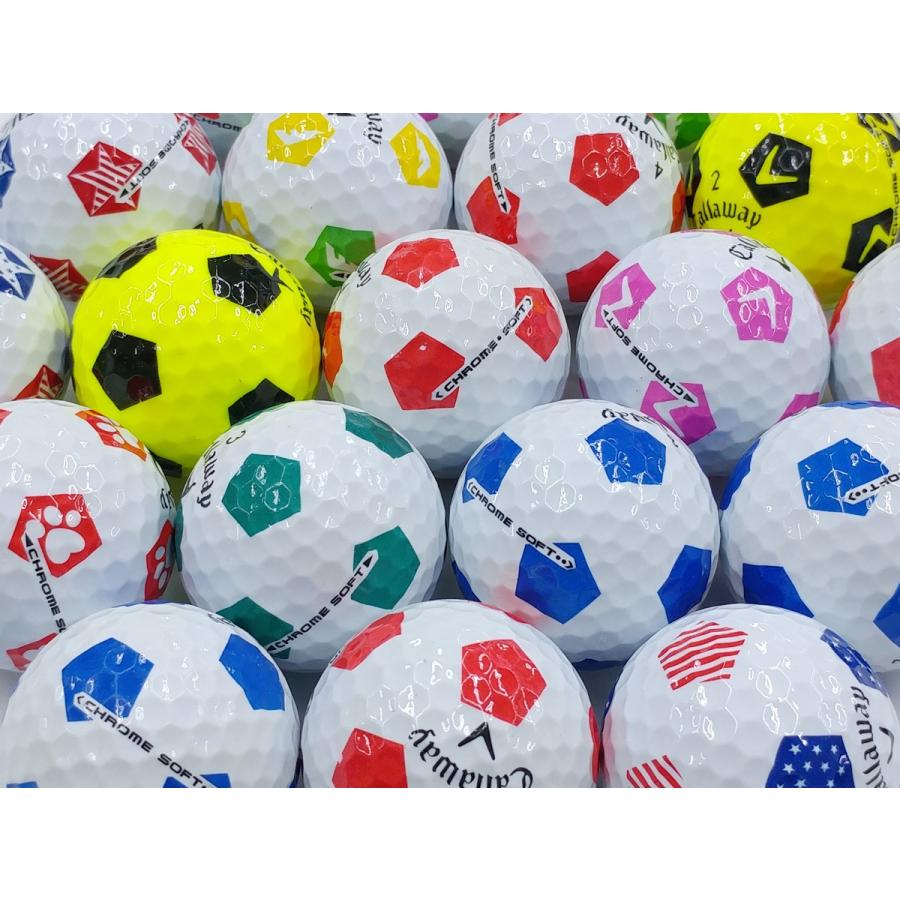 Abランク キャロウェイ Chrome 1個 ロストボール 年代混合 Soft カラー Truvis