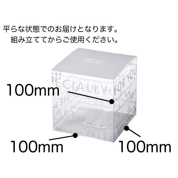 立方体透明ケース ギフト箱 プレゼント用 ラッピング包装 クリアボックス PNN-100 ブラン (200枚)の画像